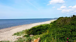 Strand in der Nähe von Solbakken Hus