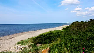 Strand in der Nähe von Vestermosen Hus