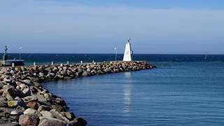 Hafen in der Nähe von Slettemose Aktivhus