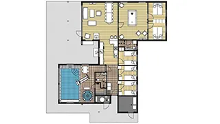 Grundriss von Fogense Poolhus