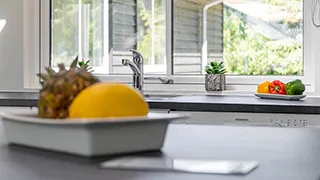 Küche in Hansa Poolhus