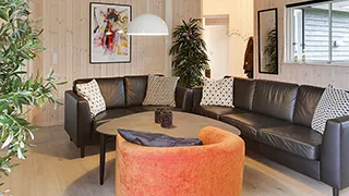 Wohnzimmer von Folehave Poolhus