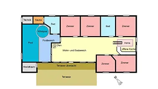 Grundriss von Marielyst Poolhaus