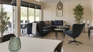 Wohnzimmer von Hallerup Poolhus