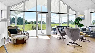 Wohnzimmer von Holmemose Poolhus