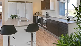 Küche in Hejmdals Poolhus