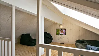 Schlafboden (Hems) in Hejmdals Poolhus