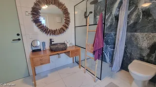 Badezimmer in Kramnitze Hyggehus