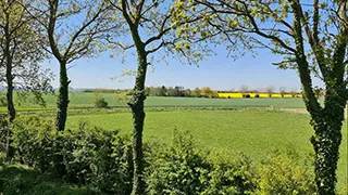 Blick auf die Landschaft von Kornloft Lejlighed