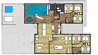 Grundriss von Jægerspris Poolhus