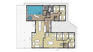 Grundriss von Olsens Poolhus