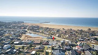 Luftaufnahme von Karrebæks Hyggehus
