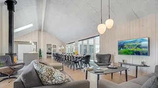 Wohnzimmer von Hostrup Poolhus