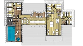 Grundriss von Hostrup Poolhus