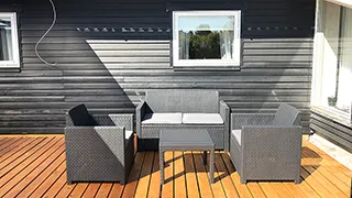 Terrasse von Skulbøl Strandhus