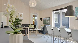 Wohnzimmer von Snogebæk Poolhus