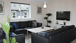 Wohnzimmer von Ostsee Poolhaus