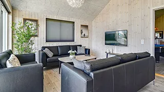 Wohnzimmer von Maasholm Poolhaus