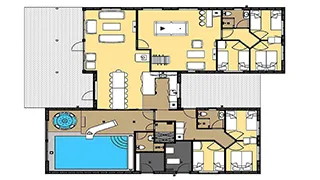 Grundriss von Maasholm Poolhaus