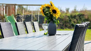 Terrasse von Pellworm Poolhaus