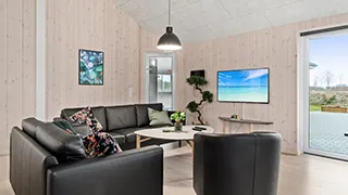 Wohnzimmer von Föhr Poolferienhaus