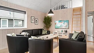 Wohnzimmer von Föhr Poolferienhaus