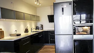 Küche in Ferienwohnung Wassersleben