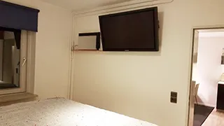 Schlafzimmer in Ferienwohnung Wassersleben