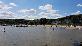 Strand in der Nähe von Ferienwohnung Wassersleben