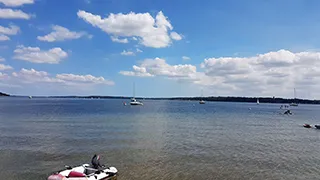 Strand in der Nähe von Ferienwohnung Wassersleben