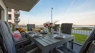 Terrasse von Direkt am Meer Fewo