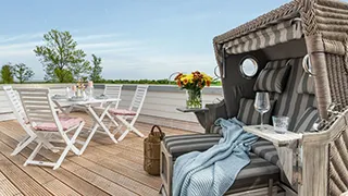 Strandkorb und Flair außen