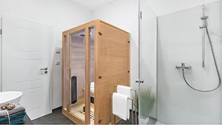 Sauna in Wohnung am Wattenmeer