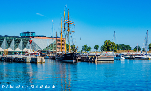 Blick auf den Hafen von Helsingør