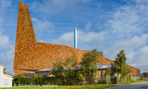 Die Müllverbrennungsanlage von Roskilde ist auch eine Sehenswürdigkeit der Stadt