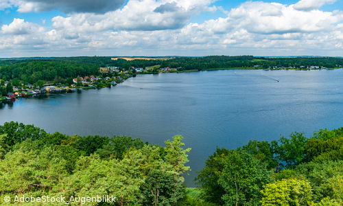 Luftbild von Krakow am See