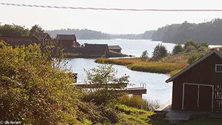 Hafen in der Nähe von Fiskarstugan