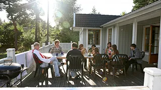 Terrasse von Dankvägen Poolhus